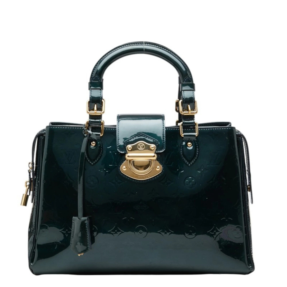 Louis Vuitton Monogram Vernis Melrose Avenue Handbag M93756 Blue Nuit Green P...